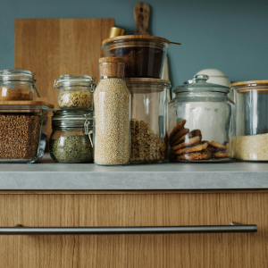 Modular Bamboo & Glass Pantry Set (5-Piece)