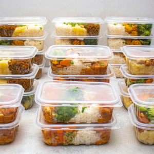 Ergonomic Glass Meal Prep Containers (Set of 4)